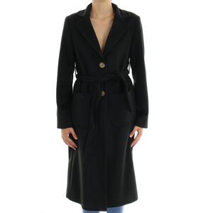CAPPOTTO CON CINTURA NERO